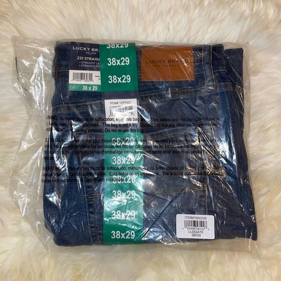 Men’s Lucky Brand 221 Straight Leg Jeans, Ludgate Blue - Picture 11 of 13